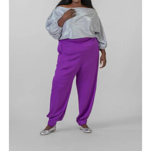 NEW NOUVELLE / SILK95FIVE mara joggers - plus in violet